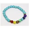 Image 1 : #196-7 CHAKRA BEAD BRACELET 8mm/7.5"