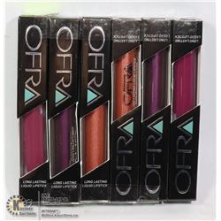 LOT OF 6 OFRA LONG LASTING LIQUID LIPSTICK