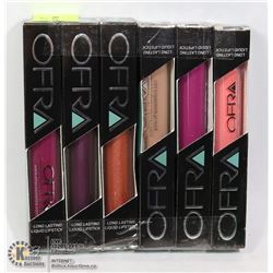 LOT OF 6 OFRA LONG LASTING LIQUID LIPSTICK