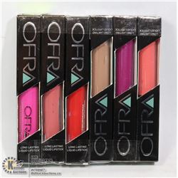 LOT OF 6 OFRA LONG LASTING LIQUID LIPSTICK