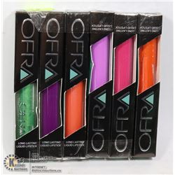 LOT OF 6 OFRA LONG LASTING LIQUID LIPSTICK