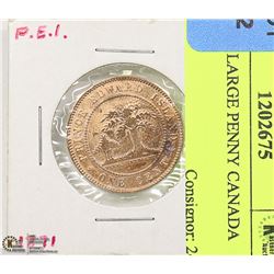 1871 PEI LARGE PENNY CANADA CENT