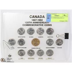 CANADA COMMEMORATIVE 13 COINS