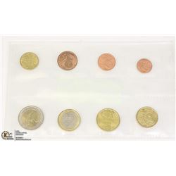 SHEET WITH 8 FOREIGN COINS