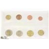 Image 1 : SHEET WITH 8 FOREIGN COINS