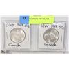 Image 1 : TWO 1967 CANADIAN SILVER 50CENTS