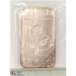 TROY OUNCE .999 SILVER BAR