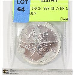 TROY OUNCE .999 SILVER MAPLE LEAF COIN