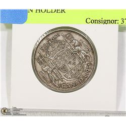1951 CANADIAN SILVER 50 CENT PIECE IN HOLDER