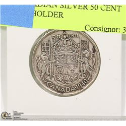 1940 CANADIAN SILVER 50 CENT PIECE IN HOLDER