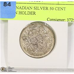 1942 CANADIAN SILVER 50 CENT PIECE IN HOLDER