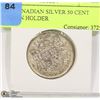 Image 1 : 1942 CANADIAN SILVER 50 CENT PIECE IN HOLDER