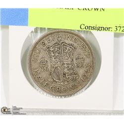 1943 UK SILVER HALF CROWN