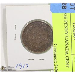 1917 LARGE PENNY CANADA CENT