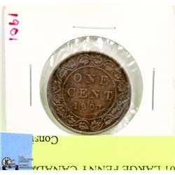 1901 LARGE PENNY CANADA CENT