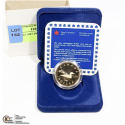 1987 CANADIAN PROOF LOONIE WITH COA