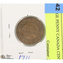 1911 LARGE PENNY CANADA CENT