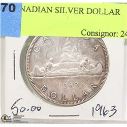 1963 CANADIAN SILVER DOLLAR