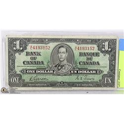 1937 CANADIAN $1 BILL