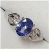 Image 2 : 10KT WHITE GOLD TANZANITE AND DIAMOND RING