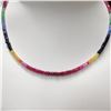 Image 1 : SINGLE STRAND OF EMERALD, RUBY & SAPPHIRES