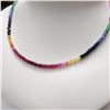 Image 2 : SINGLE STRAND OF EMERALD, RUBY & SAPPHIRES