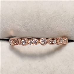 14KT ROSE GOLD DIAMOND RING SIZE 6.5