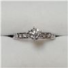 Image 1 : 10KT WHITE GOLD DIAMOND RING SIZE 7.5