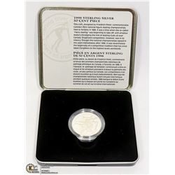 1998 CANADIAN 92.5% SILVER STERLING 50 CENT FIGURE