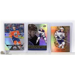 CONNOR MCDAVID 3 HOCKEY CARDS OILERS NHL..