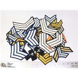 VARIOUS MILITARY/POLICE STRIPES PATCHES