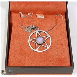 STERLING SILVER PENTAGRAM PENDANT WITH