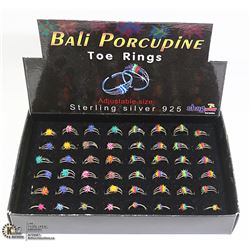 STERLING SILVER .925 TOE RINGS STORE DISPLAY