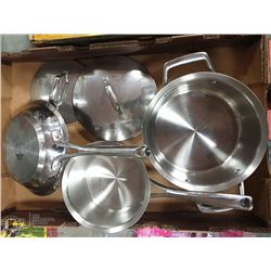 5PC TRAMONTINA STAINLESS STEEL COOK SET