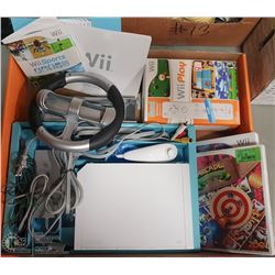 COMPLETE WII SYSTEM, CONTROLLER, GAMES, RACING