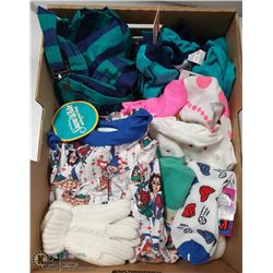 BOX OF VARIOUS NEW KIDS CLOTHES