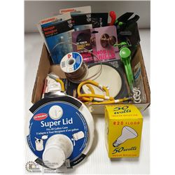 FLAT OF ASSORTED NEW HOUSEHOLD HARDWARE ITEMS