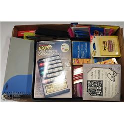 FLAT OF ASSORTED OFFICE / STATIONARY ITEMS