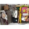 Image 1 : FLAT OF ASSORTED HOUSEHOLD ITEMS, INCLUDES AN