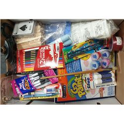BOX OF ASSORTED CRAFTING ITEMS