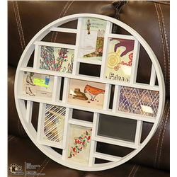 NEW WHITE CIRCLE PICTURE FRAME 22" DIAMETER