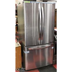 LG 33" FRENCH DOOR STAINLESS STEEL REFRIGERATOR.