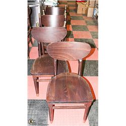 LOT OF 6 HEAVY DUTY WOOD CHAIRS