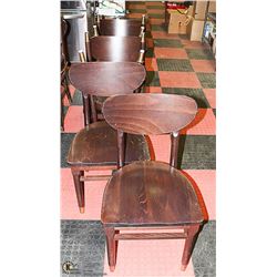 LOT OF 6 HEAVY DUTY WOOD CHAIRS
