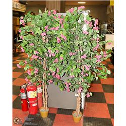 LOT OF 2 PINK FLOWER TREES