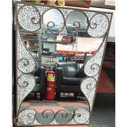 MOSAIC WROUGHT IRON WALL MIRROR