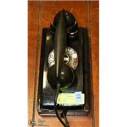 VINTAGE WALL TELEPHONE CHROME DIAL