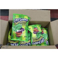 CASE WITH 12 180G PACKS LIFE SAVER SOUR GUMMIES