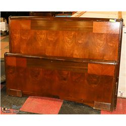 ANTIQUE DOUBLE HEADBOARD & FOOTBOARD NO RAILS