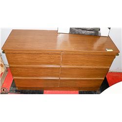 6 DRAWER MID CENTURY DRESSER, 46 X 16 X 29